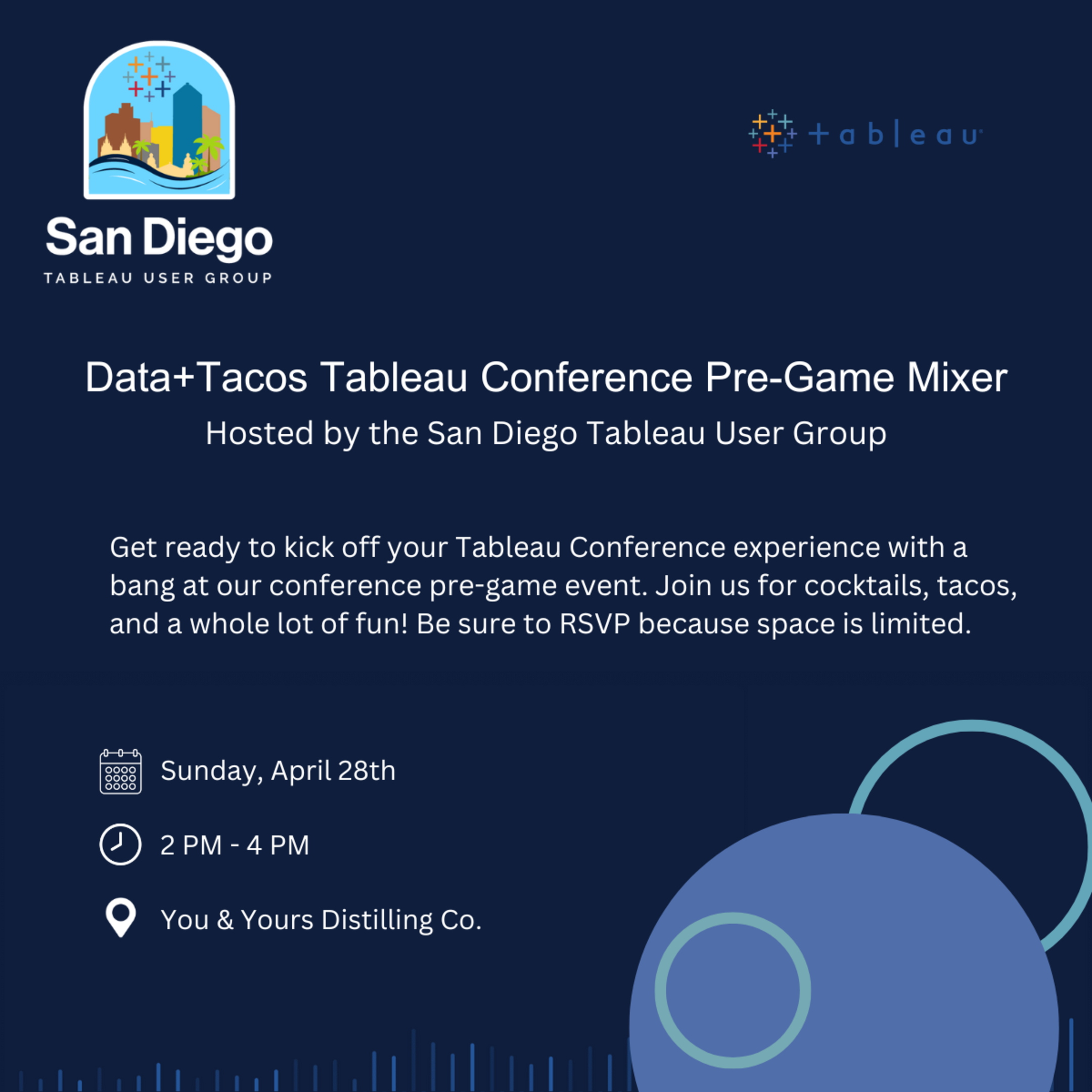 See Data+Tacos Tableau Conference PreGame Mixer Hosted by the San